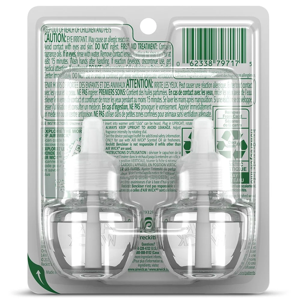 Air Wick Scented Oil - Twin Refill Fresh Waters - (2x0.67)oz/6pk - Image 2