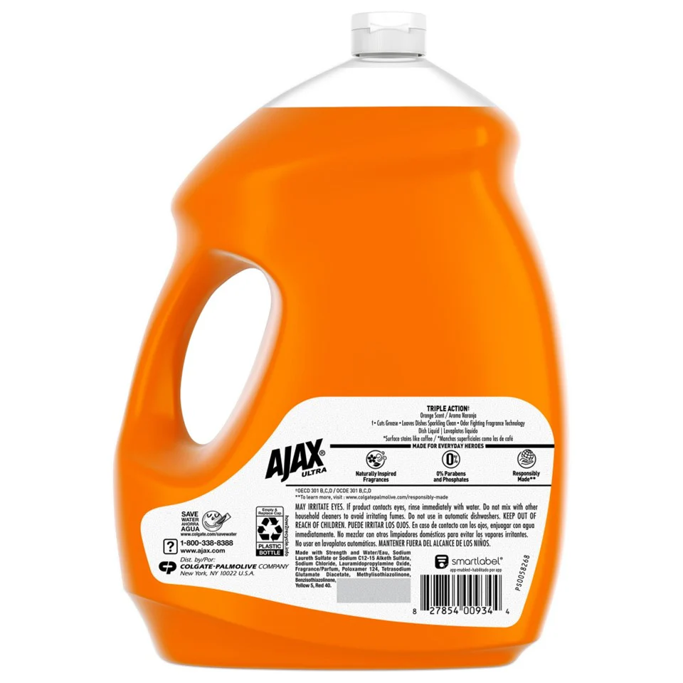 Ajax Ultra Dish Liquid Soap Orange - 145oz/4pk - Image 2