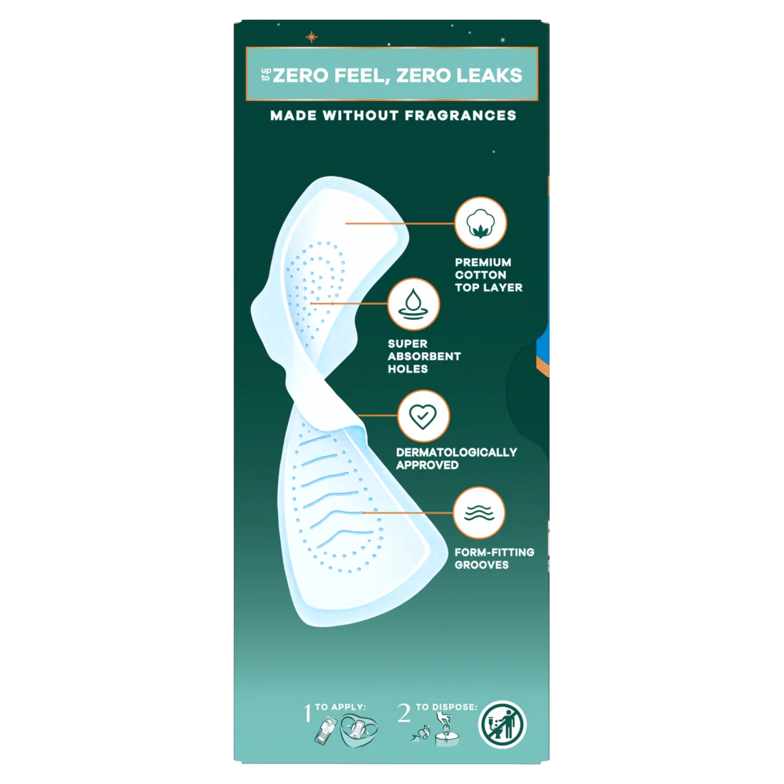 Always Pure Cotton With Flexfoam Pads Size 5 Extra Heavy Overnight With Wings Unscented - 18ct/3pk - Image 2