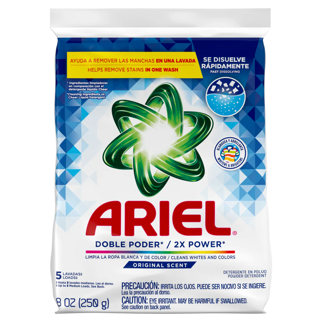 Ariel Powder Laundry Detergent Original Scent 0.25kg 5 Loads - 8oz/48pk