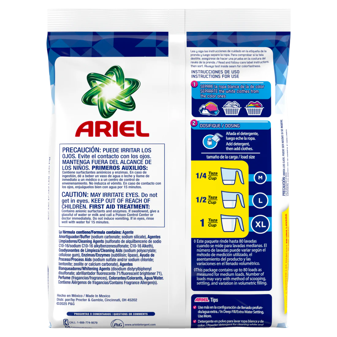 Ariel Powder Laundry Detergent Original Scent 3.6kg 80 Loads - 127oz/5pk - Image 2