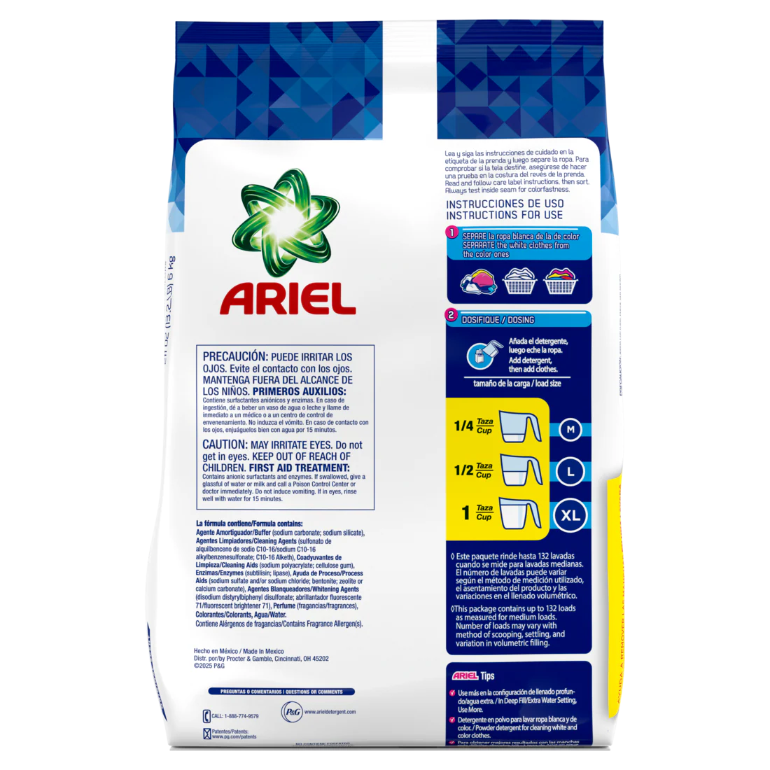 Ariel Powder Laundry Detergent Original Scent 6.0 kg 132 Loads - 211oz/2pk - Image 2