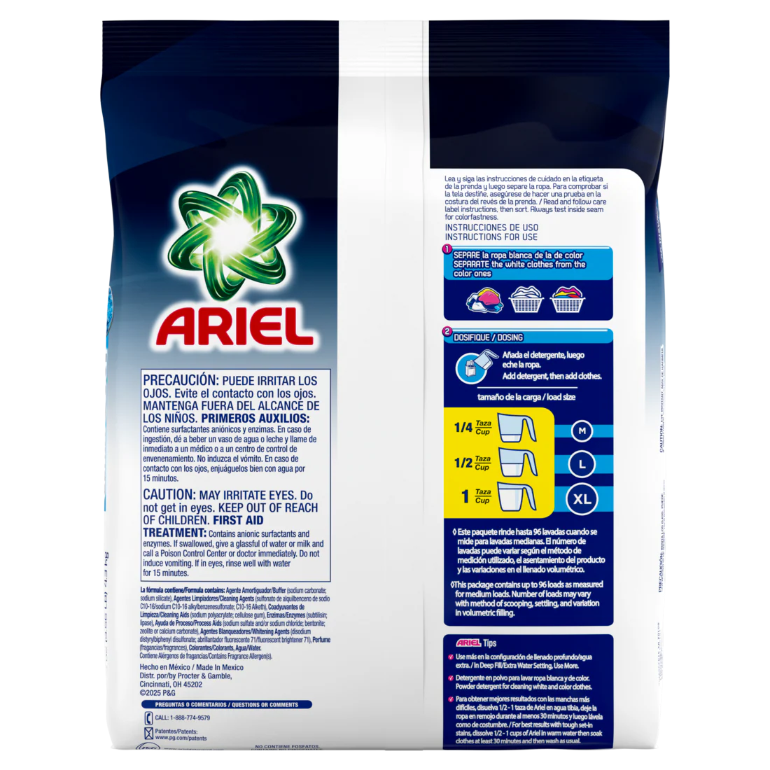 Ariel Ultra Oxi Powder Laundry Detergent Original Scent 4.3kg 96 Loads - 153oz/2pk - Image 2