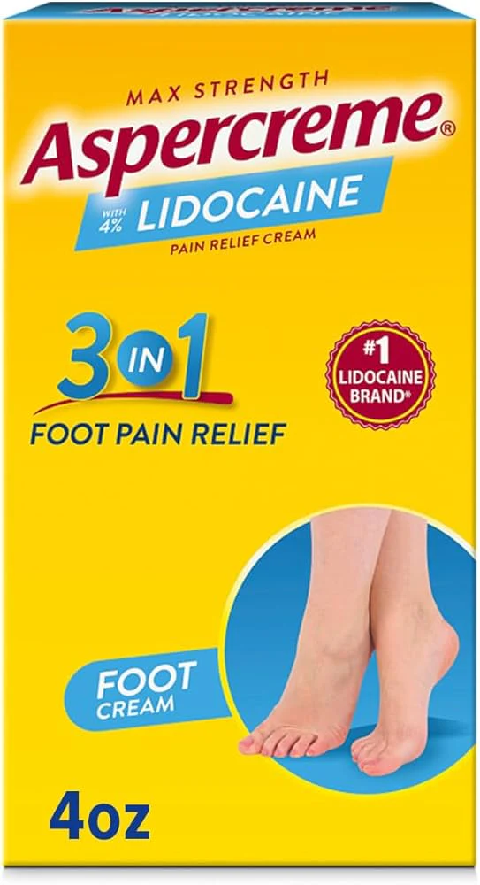Aspercreme Lidocaine 3in1 Foot Pain Relief Creme - 4oz/24pk