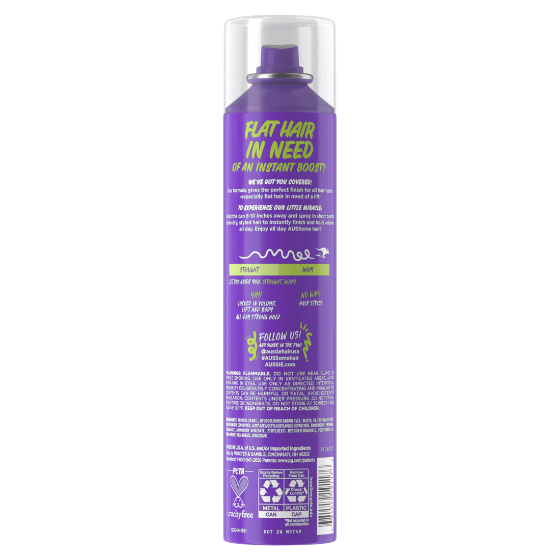 Aussie Instant Volume Hair Spray For Wavy Hair And Straight Hair - 10oz/12pk - Image 2