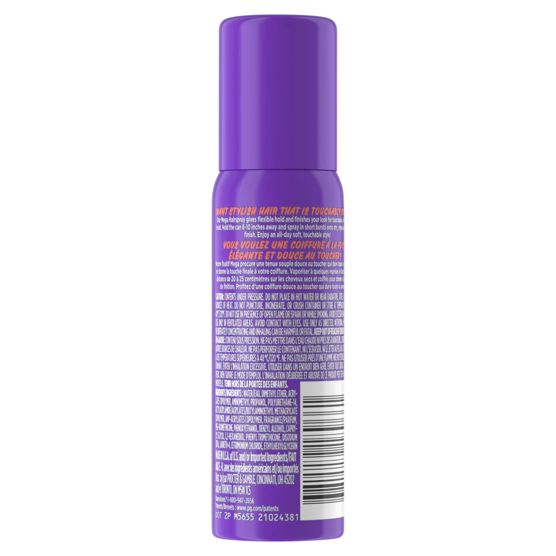 Aussie Mega Flexible Trial Hair Spray For Curly Hair Straight Hair And Wavy Hair - 1.5oz/24pk - Image 2