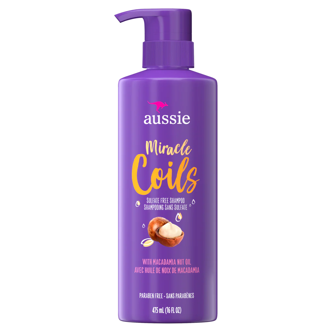 Aussie Miracle Coils Shampoo with Macadamia Nut Oil - 16oz/4pk