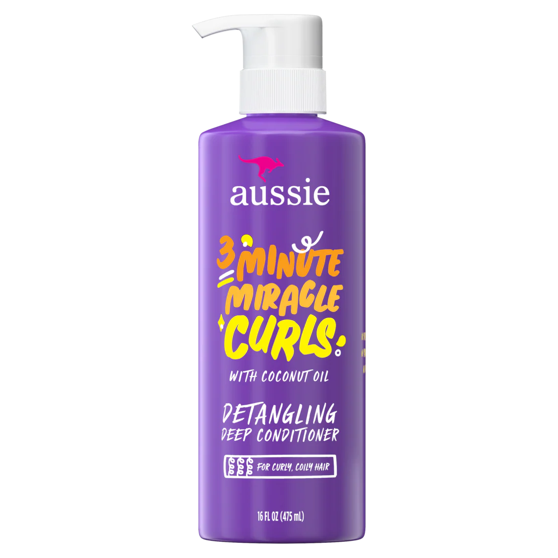 Aussie 3 Minute Miracle Curls Detangling Deep Conditioner Treatment With Coconut Oil Paraben And Sulfate Free - 16.0oz/6pk