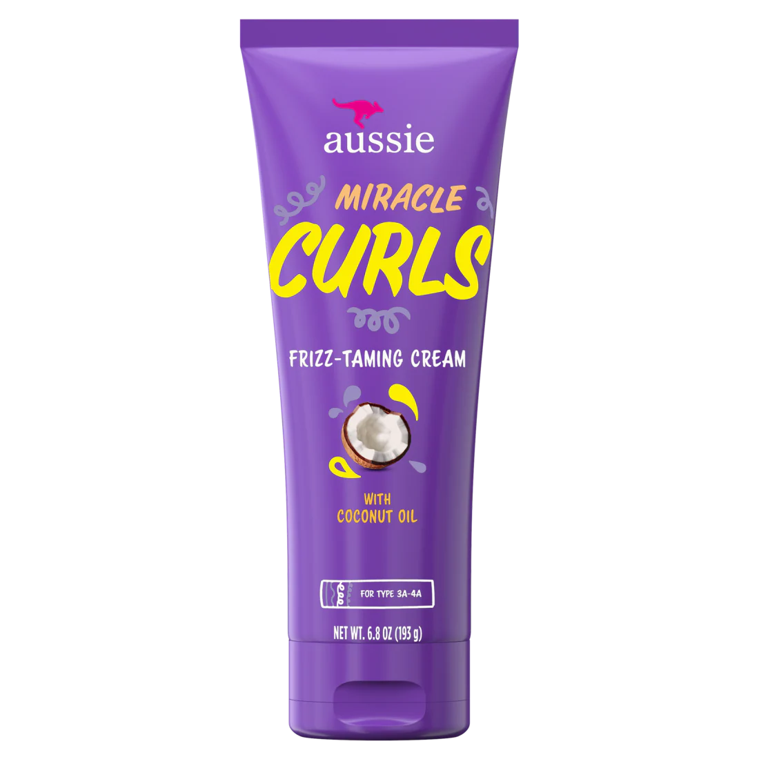 Aussie Miracle Curls Frizz-Taming Cream For Frizz-Free Curly Hair - 6.8oz/12pk