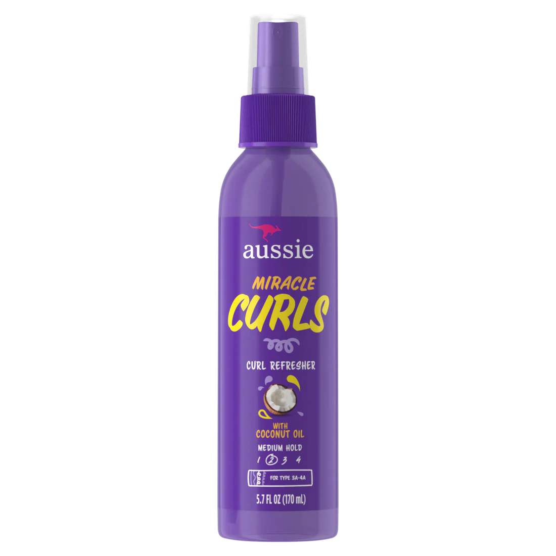 Aussie Miracle Curls Curl Refresher Spray For Frizzy Hair Silicone Free - 5.7oz/12pk