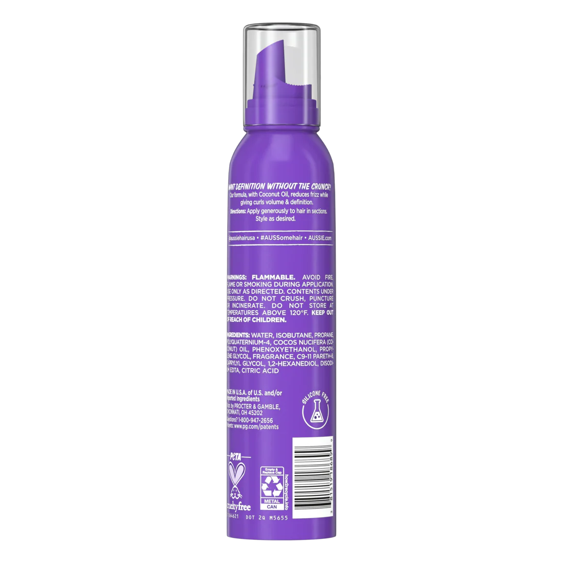Aussie Miracle Curls Mousse For Curly Hair And Frizz Reduction Silicone Free - 6oz/12pk - Image 2