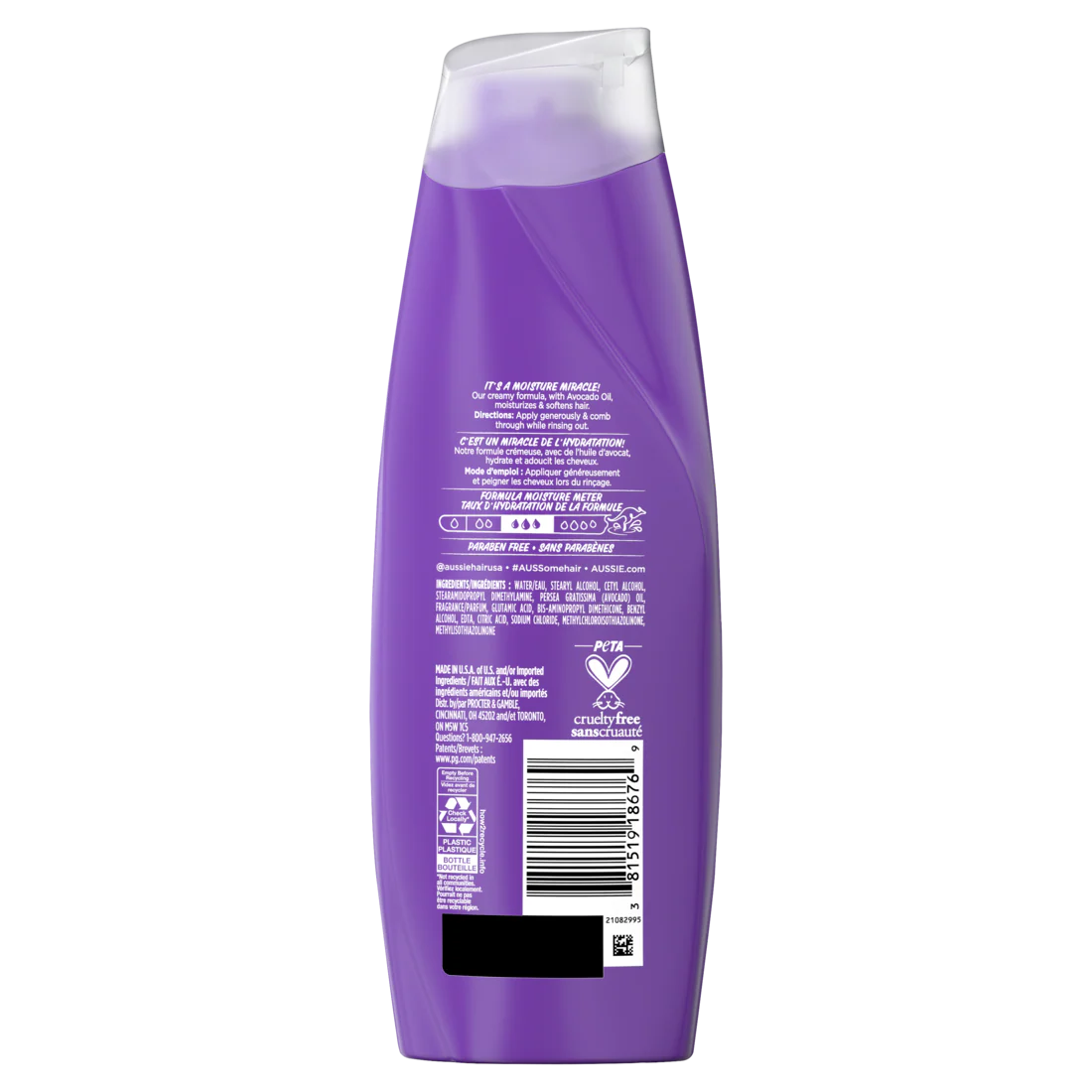 Aussie Miracle Moist Hair Conditioner For All Hair Types Moisturizing Paraben-Free - 12.1oz/6pk - Image 2