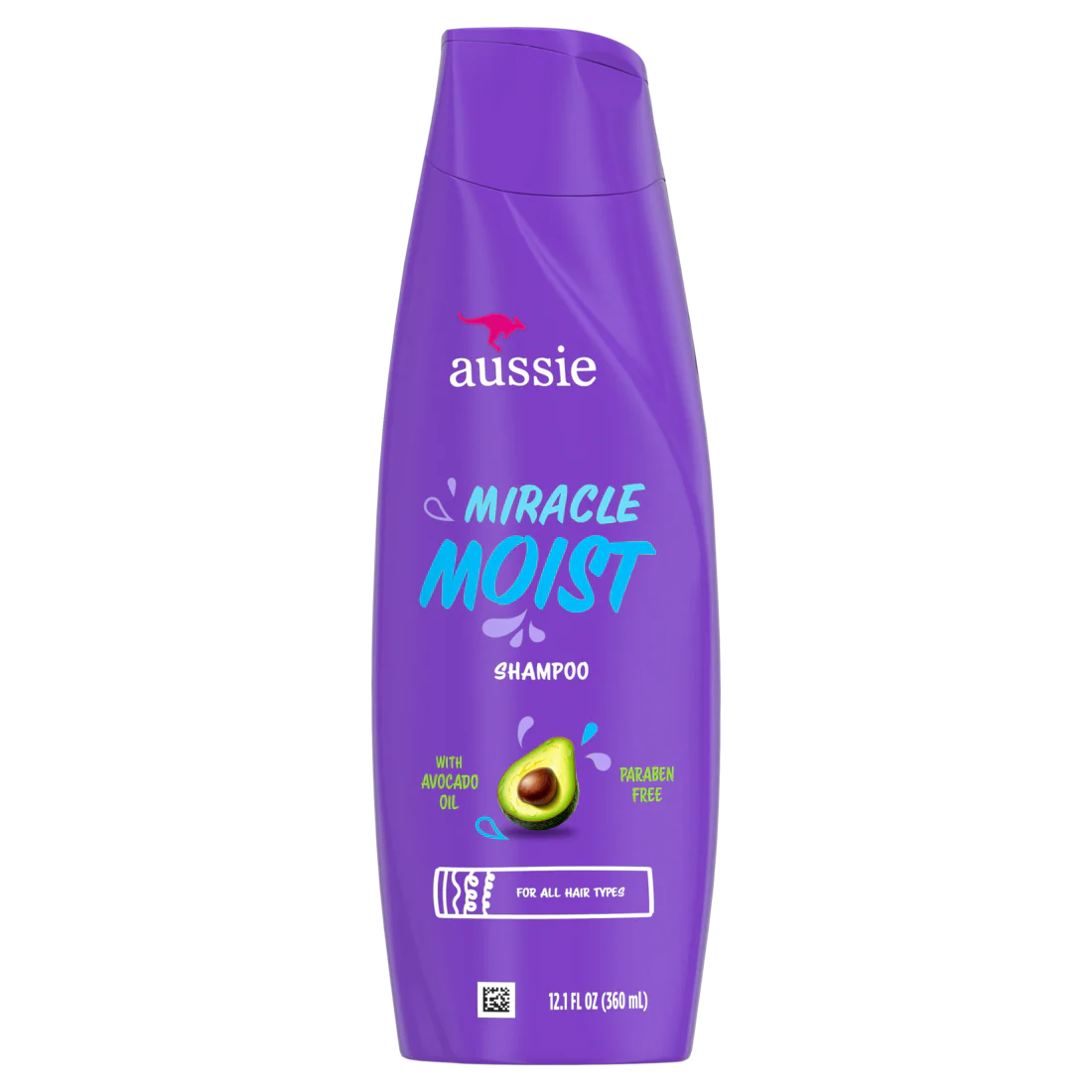 Aussie Miracle Moist Shampoo For Dry Hair And All Hair Types Moisturizing Paraben-Free - 12.1oz/6pk