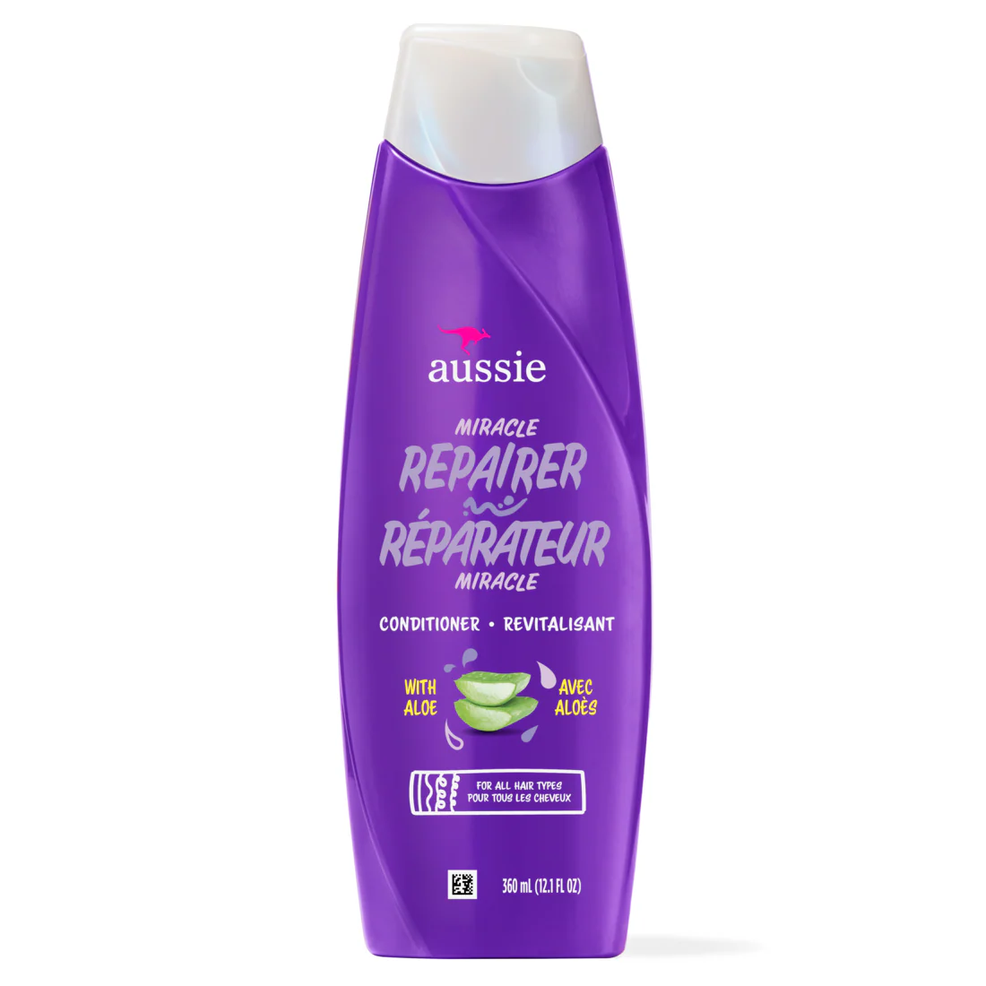 Aussie Miracle Repairer Conditioner With Aloe For All Hair Types Paraben Free - 12.1oz/6pk