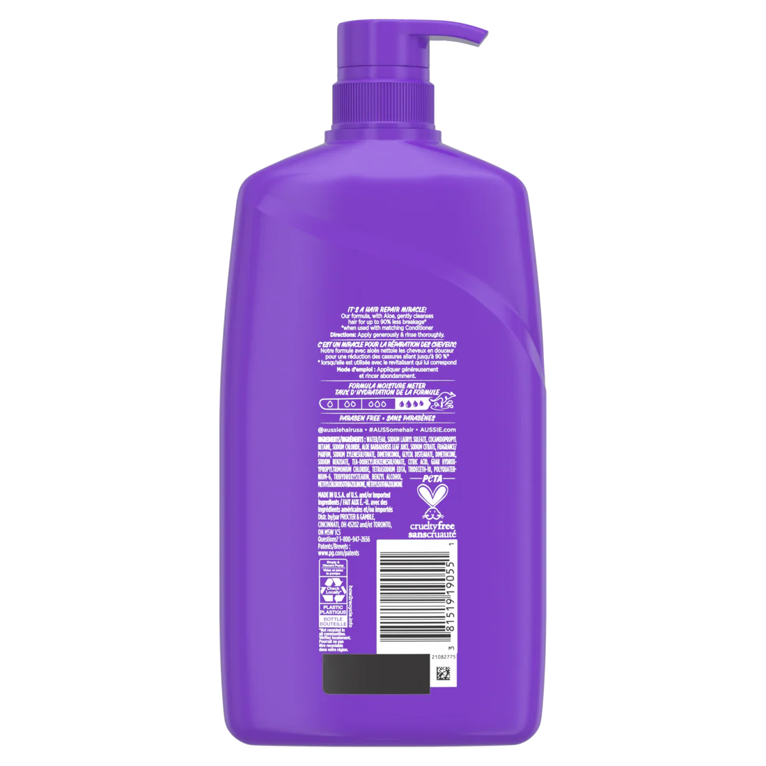 Aussie Miracle Repairer Shampoo With Aloe For All Hair Types Paraben Free - 26.2oz/4pk - Image 2