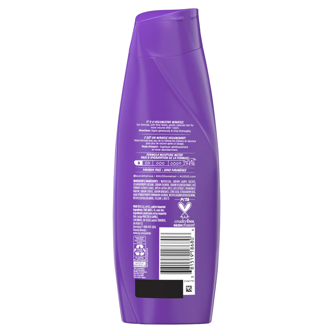 Aussie Miracle Volume Shampoo To Add Body Paraben-Free Volumizing - 12.1oz/6pk - Image 2