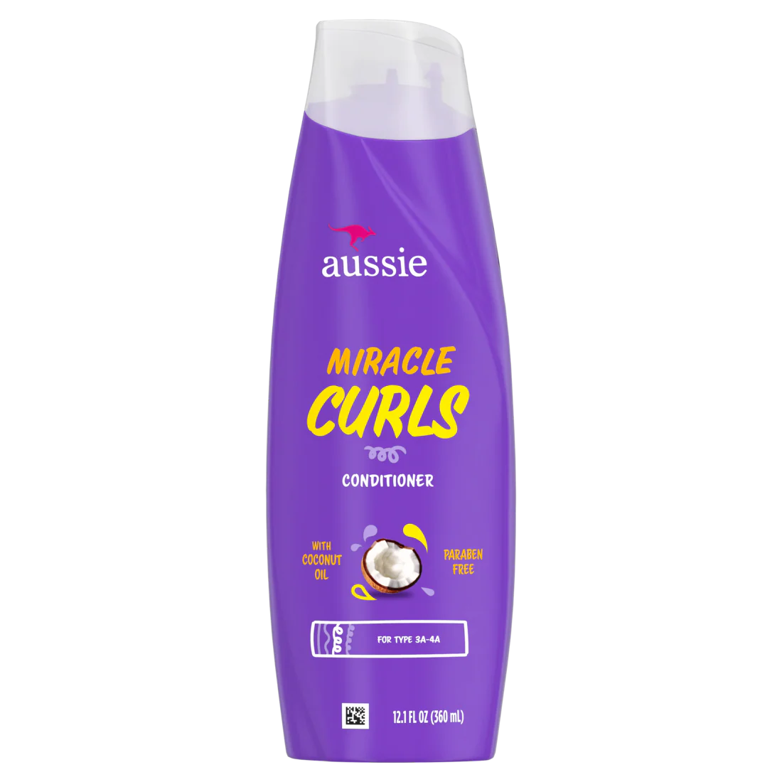 Aussie Miracle Curls Conditioner With Coconut Oil Paraben Free - 12.1oz/6pk