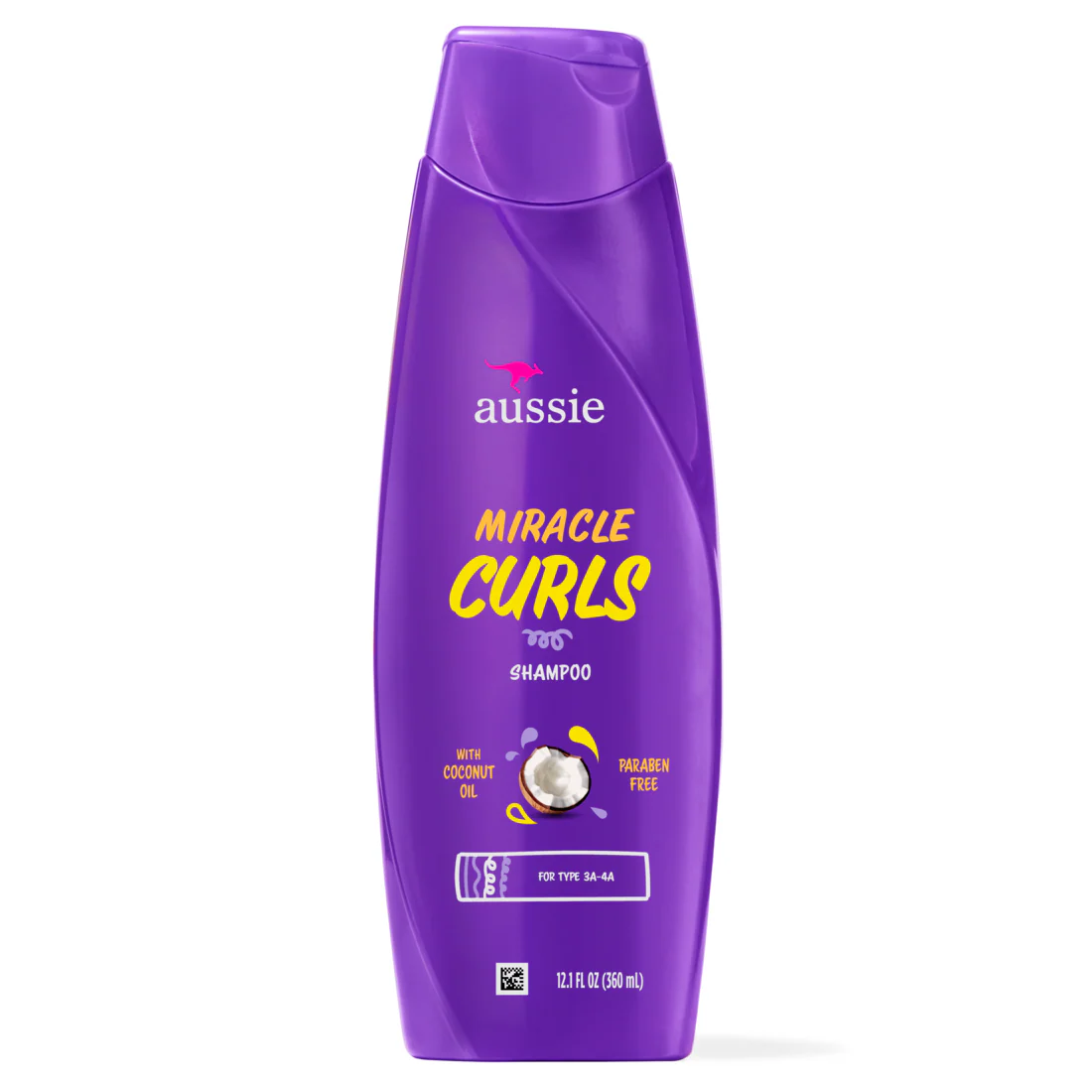 Aussie Miracle Curls Shampoo For Curly Hair With Coconut Oil Paraben Free - 12.1oz/6pk