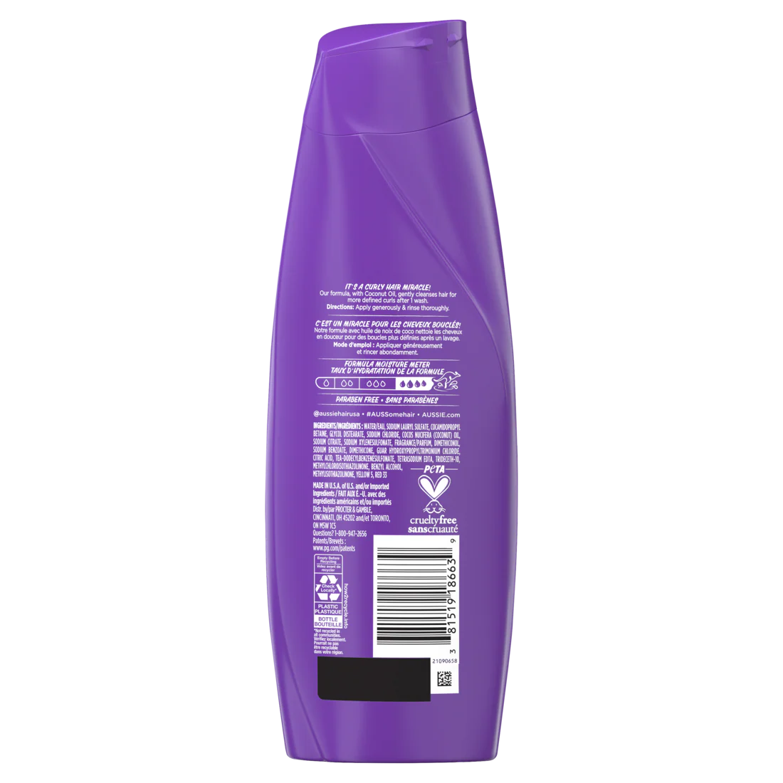 Aussie Miracle Curls Shampoo For Curly Hair With Coconut Oil Paraben Free - 12.1oz/6pk - Image 2
