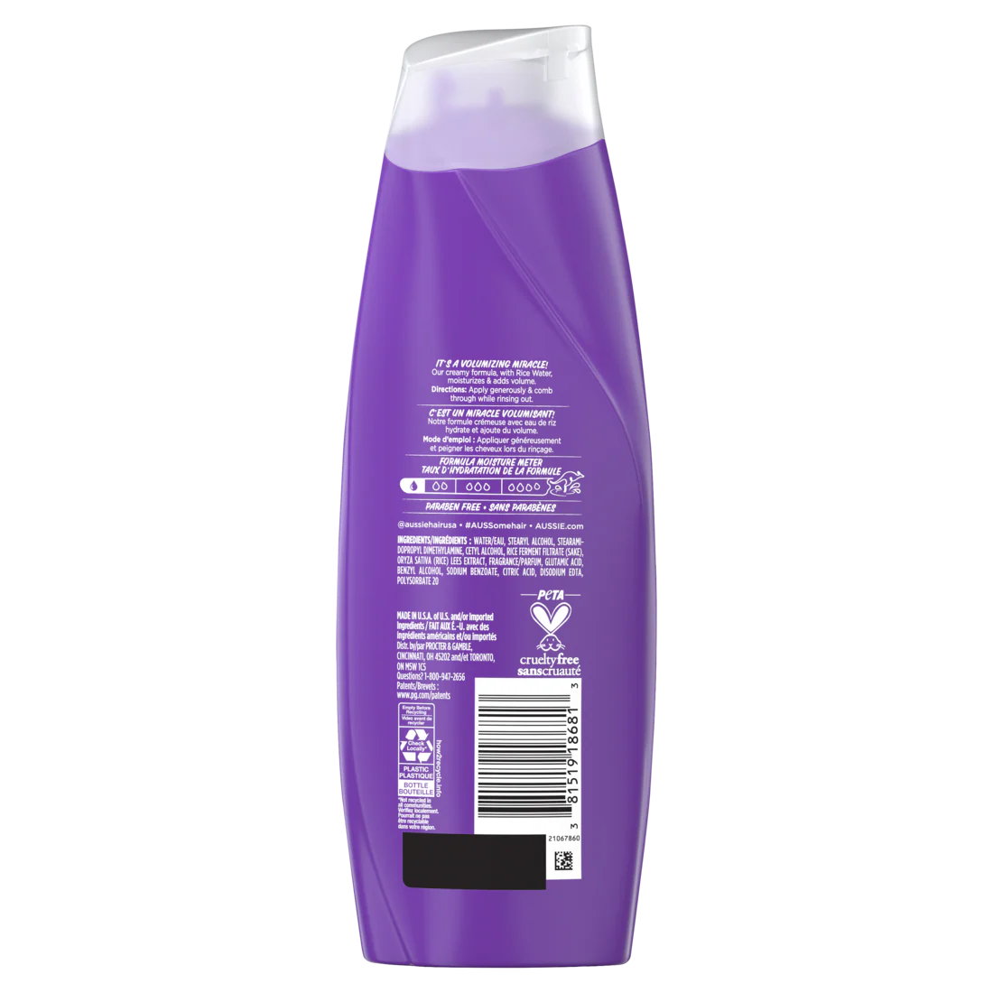 Aussie Miracle Volume Conditioner Paraben-Free Volumizing - 12.1oz/6pk - Image 2
