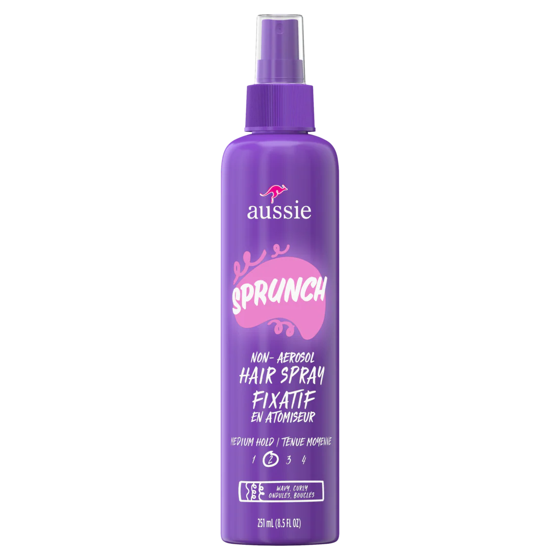 Aussie Sprunch Non-Aerosol Hair Spray For Curly Hair And Wavy Hair - 8.5oz/12pk