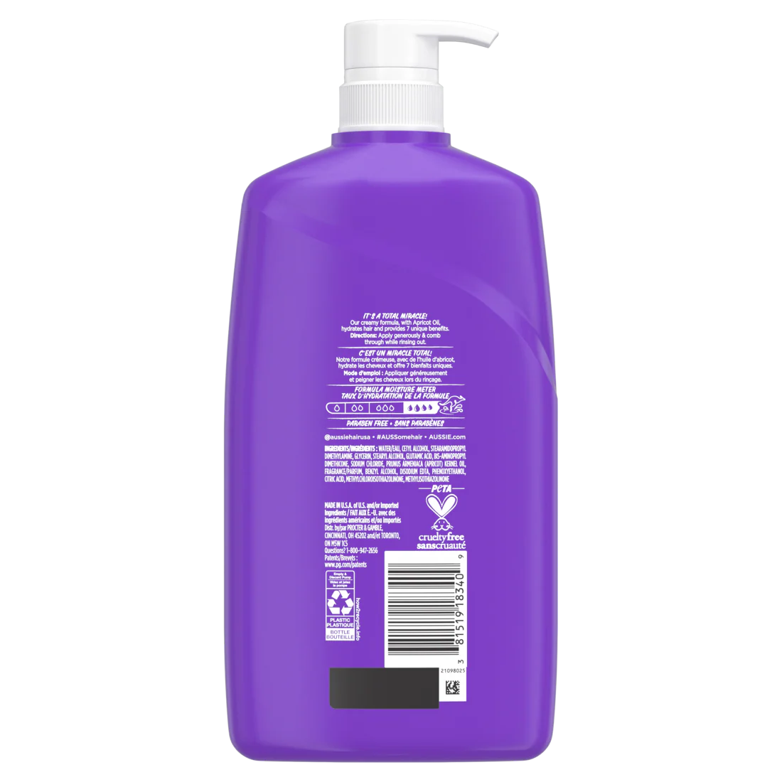 Aussie Total Miracle 7 Benefits Hair Conditioner For Damaged Hair For All Hair Types Paraben-Free - 26.2oz/4pk - Image 2