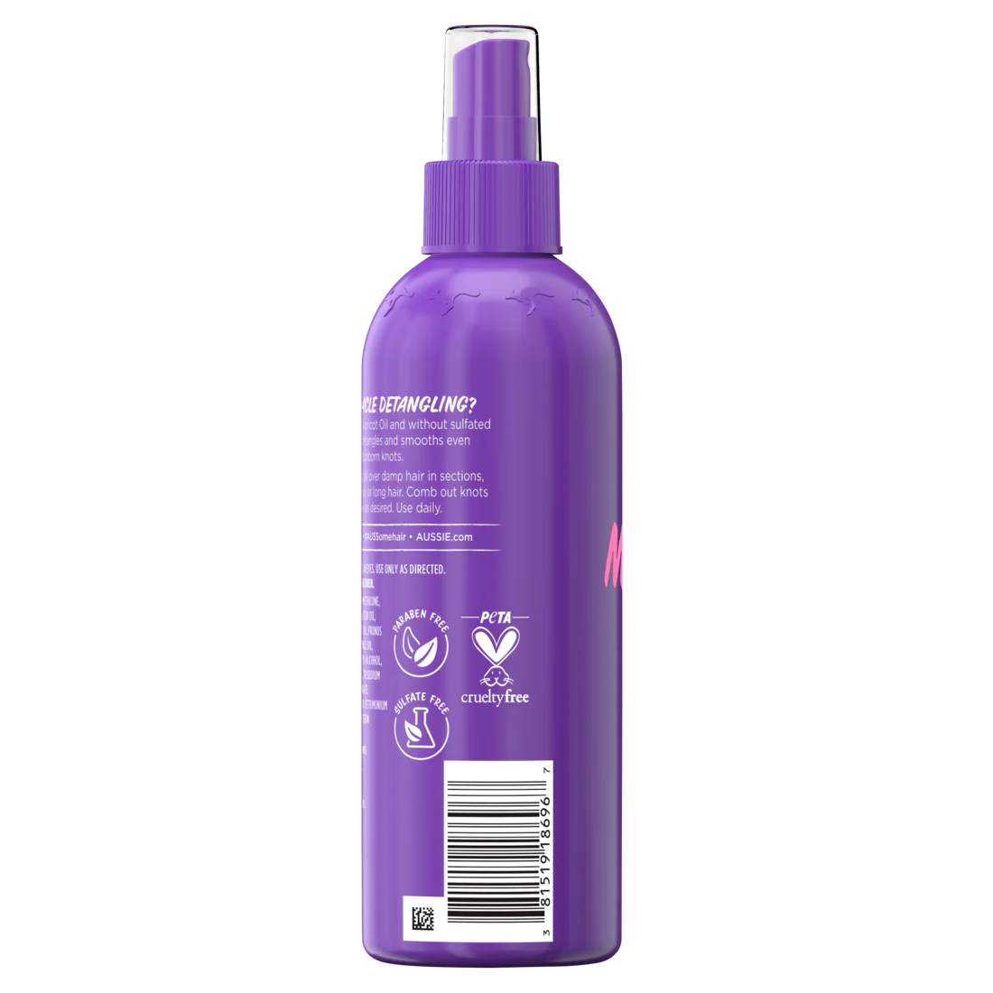 Aussie Total Miracle Hair Detangling Spray With Apricot Oil For All Hair Types - 8oz/12pk - Image 2