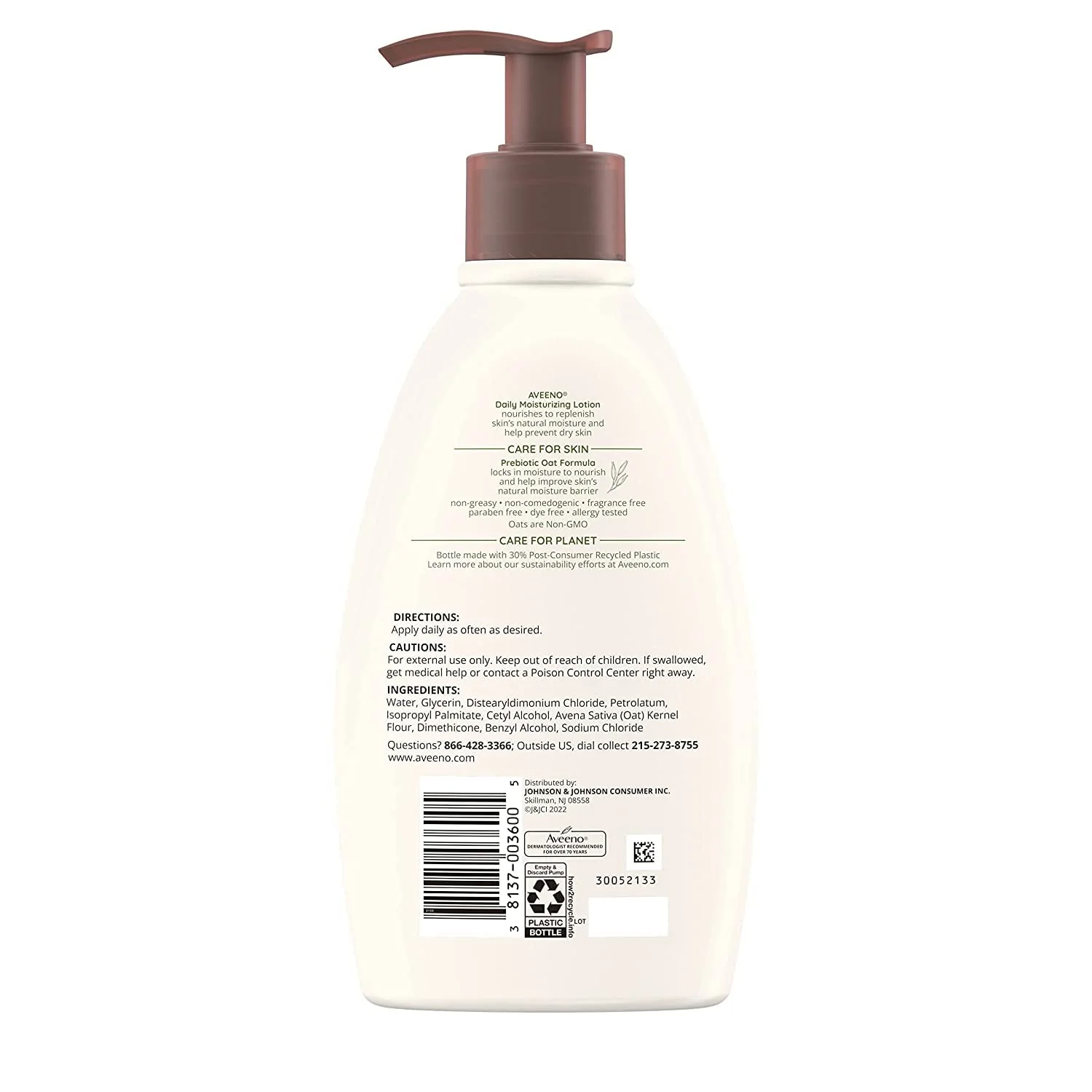 Aveeno Daily Moisturizing Body Lotion Dry Skin Fragrance Free - 12oz/6pk - Image 2