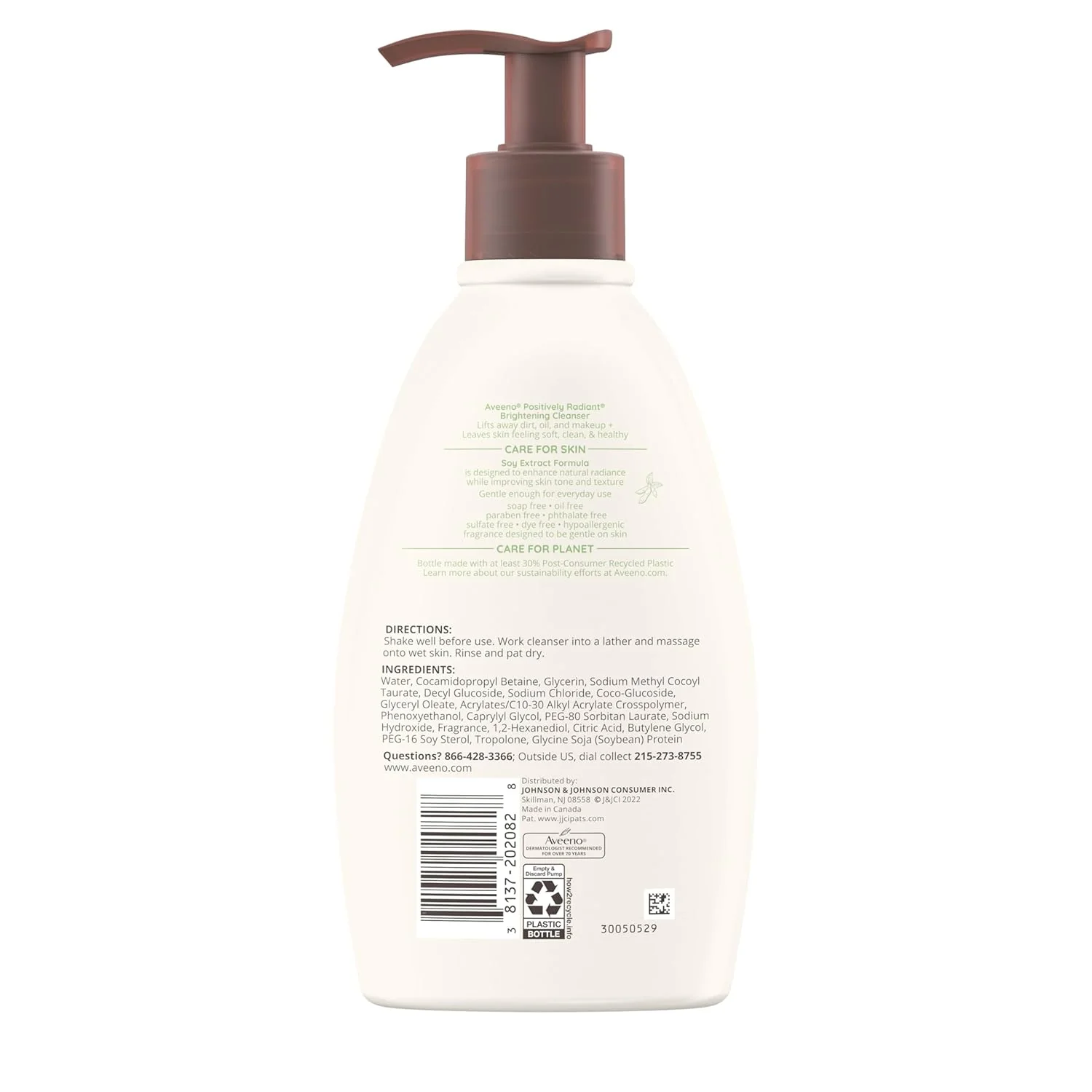 Aveeno Positively Radiant Brightening Cleanser - 11oz/3pk - Image 2