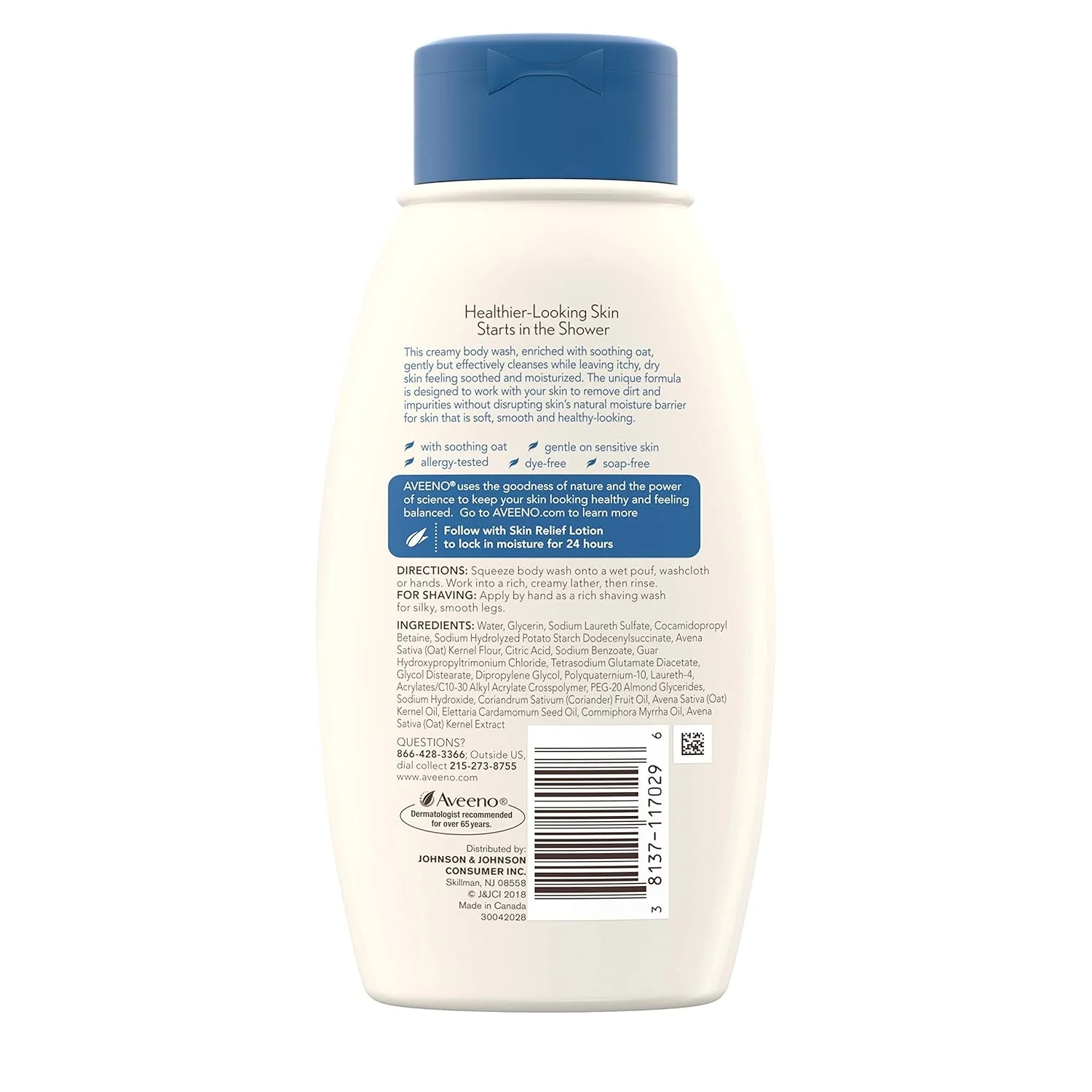 Aveeno Skin Relief Body Wash Itchy Dry Skin Fragrance Free - 12oz/3pk - Image 2