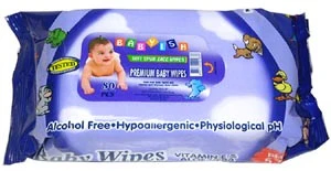 BABYISH Baby Wipes 80 ct. PURPLE - 80ct/24pk