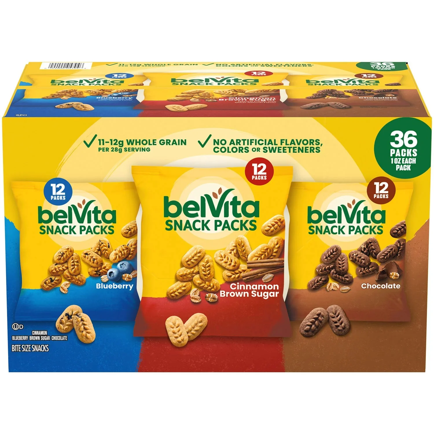 belVita Bites Breakfast Biscuits Variety Pack - (36x1.0)oz/1pk