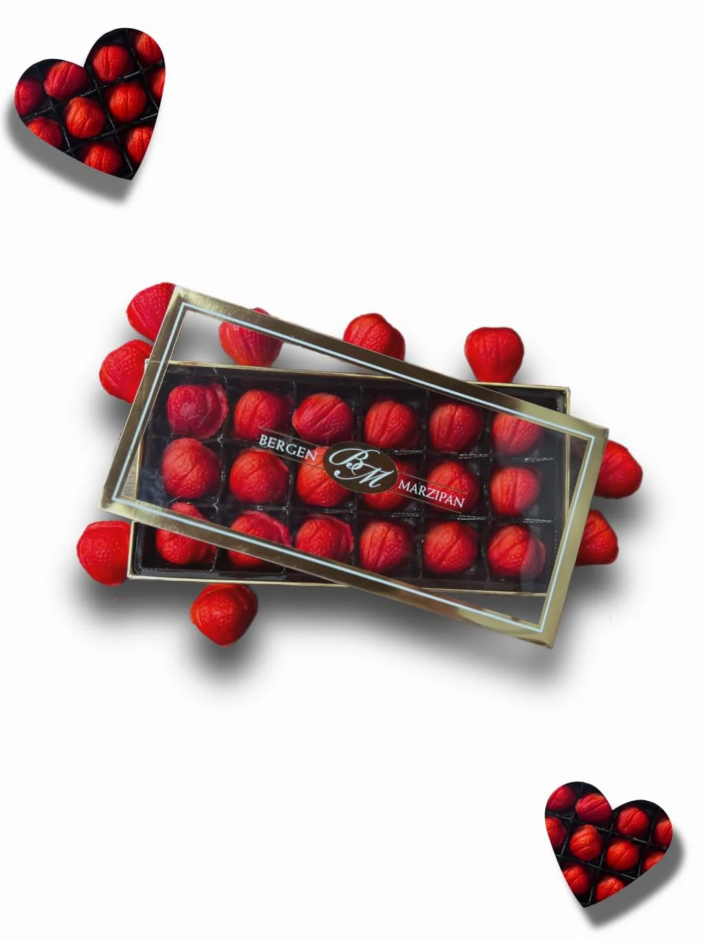 Bergen Marzipan Strawberries 18 pc - 8oz/24pk
