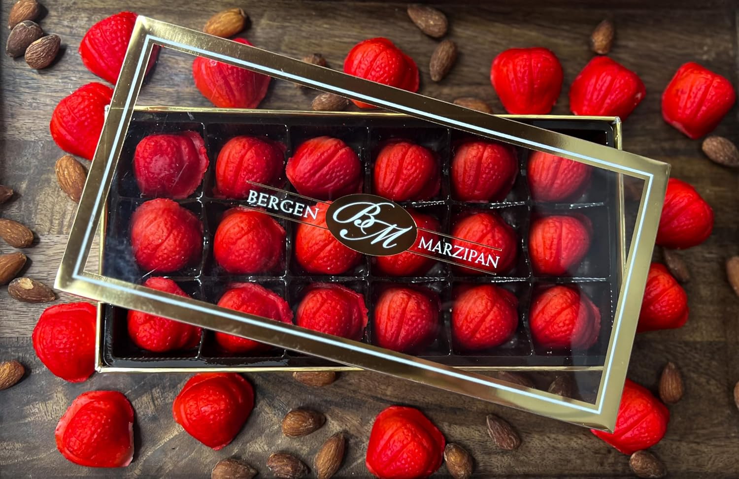 Bergen Marzipan Strawberries 18 pc - 8oz/24pk - Image 2