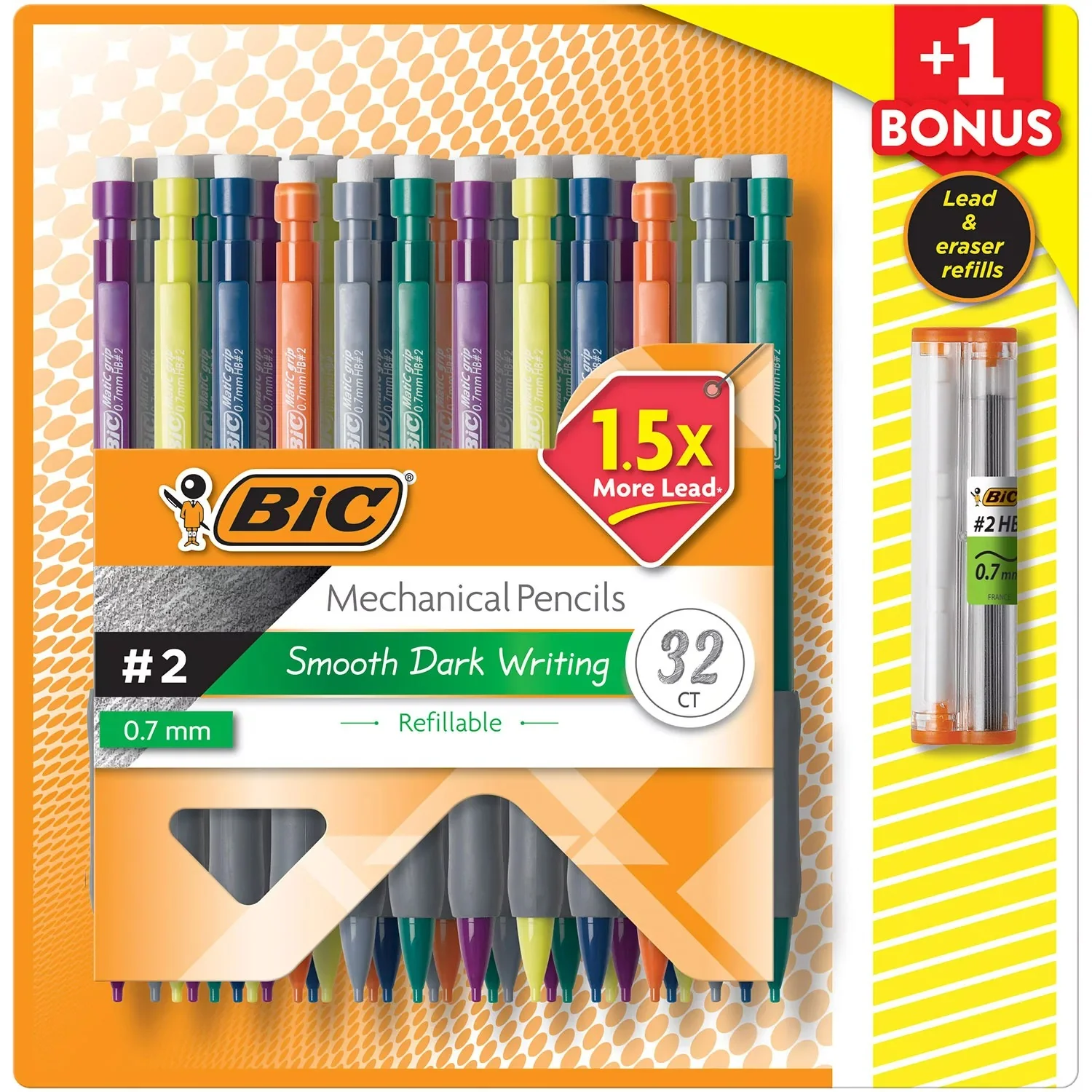 BIC Matic Grip Mechanical Pencil HB #2 0.7mm - 32ct/1pk