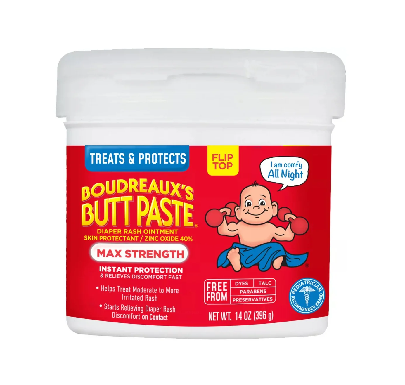 Boudreaux's Butt Paste Baby Diaper Rash Cream Maximum Strength - 14oz/3pk