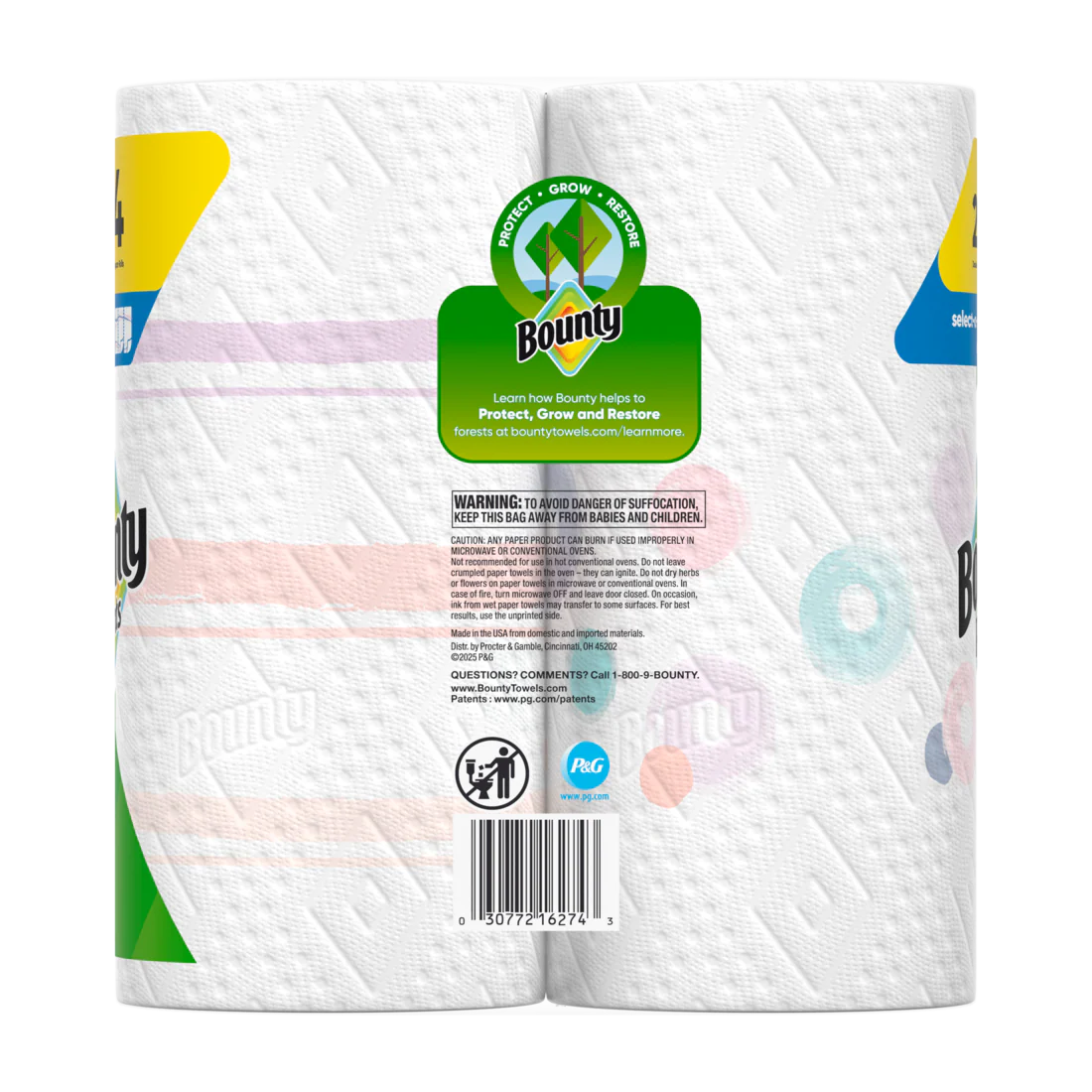 Bounty Paper Towels Select-A-Size Print Double Rolls - (2x82)ct/6pk - Image 2