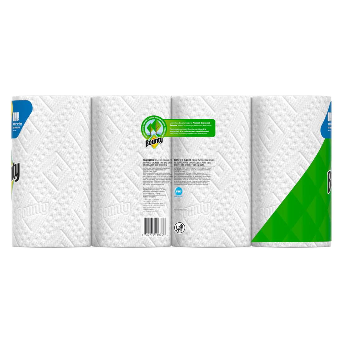 Bounty Paper Towels Select-A-Size White 4 Double Plus Rolls 103 Sheets Per Roll - 4ct/6pk - Image 2