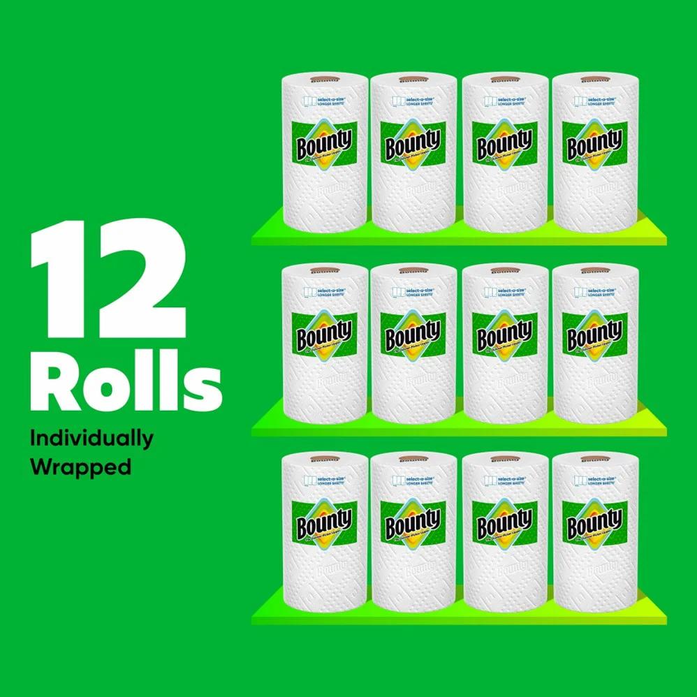 Bounty Select-A-Size 2-Ply Paper Towels 110 Sheets per Roll - 12rolls/1pk - Image 2