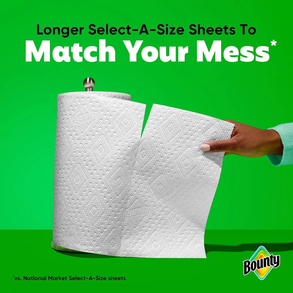 Bounty Select-A-Size 2-Ply Paper Towels 165 Sheets per Roll - 12rolls/1pk - Image 3