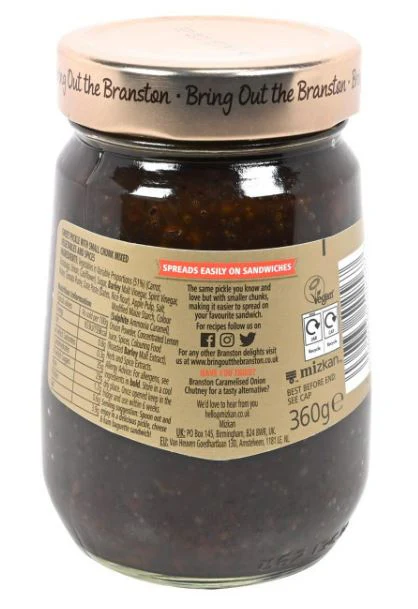 Branston Sweet Pickle Small Chunk - 12.6oz/6pk - Image 2