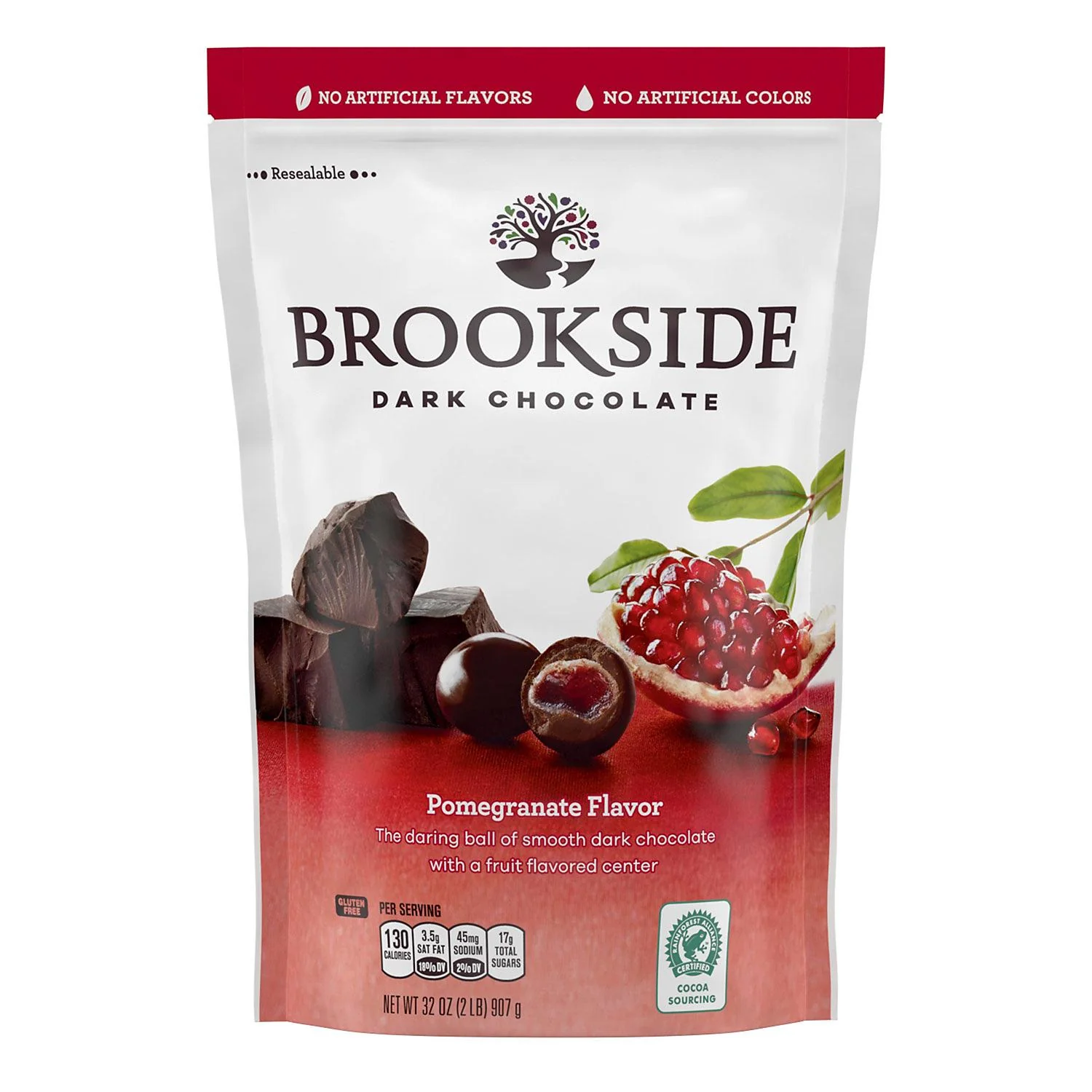 Brookside Dark Chocolate and Pomegranate Flavored Snacking Chocolate - 32oz/1pk