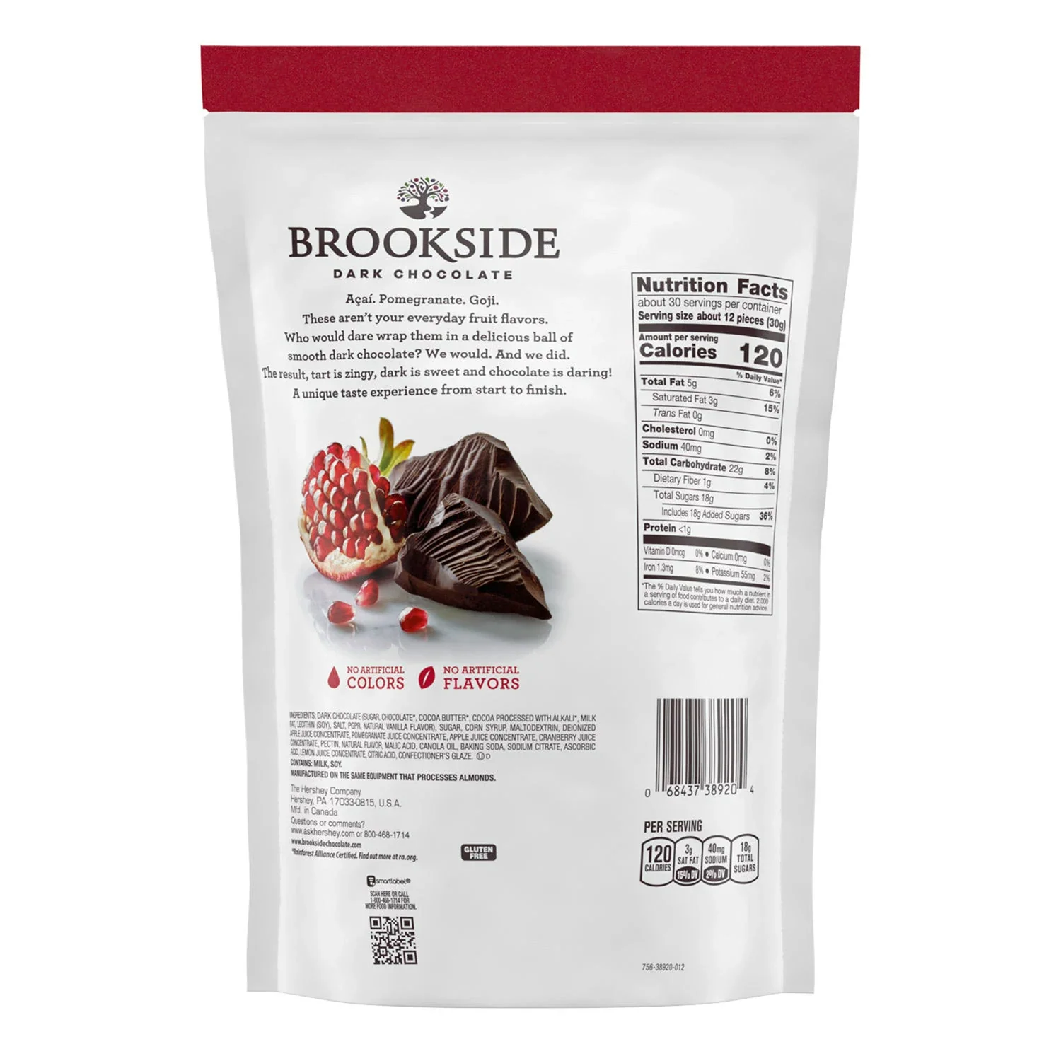 Brookside Dark Chocolate and Pomegranate Flavored Snacking Chocolate - 32oz/1pk - Image 2
