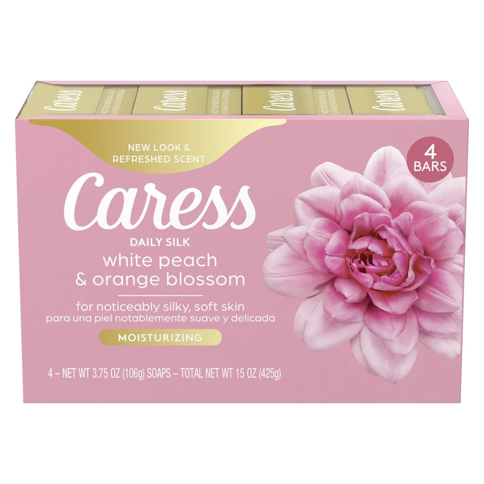 Caress Daily Silk White Peach & Orange Blossom - (4x3.75)oz/8pk