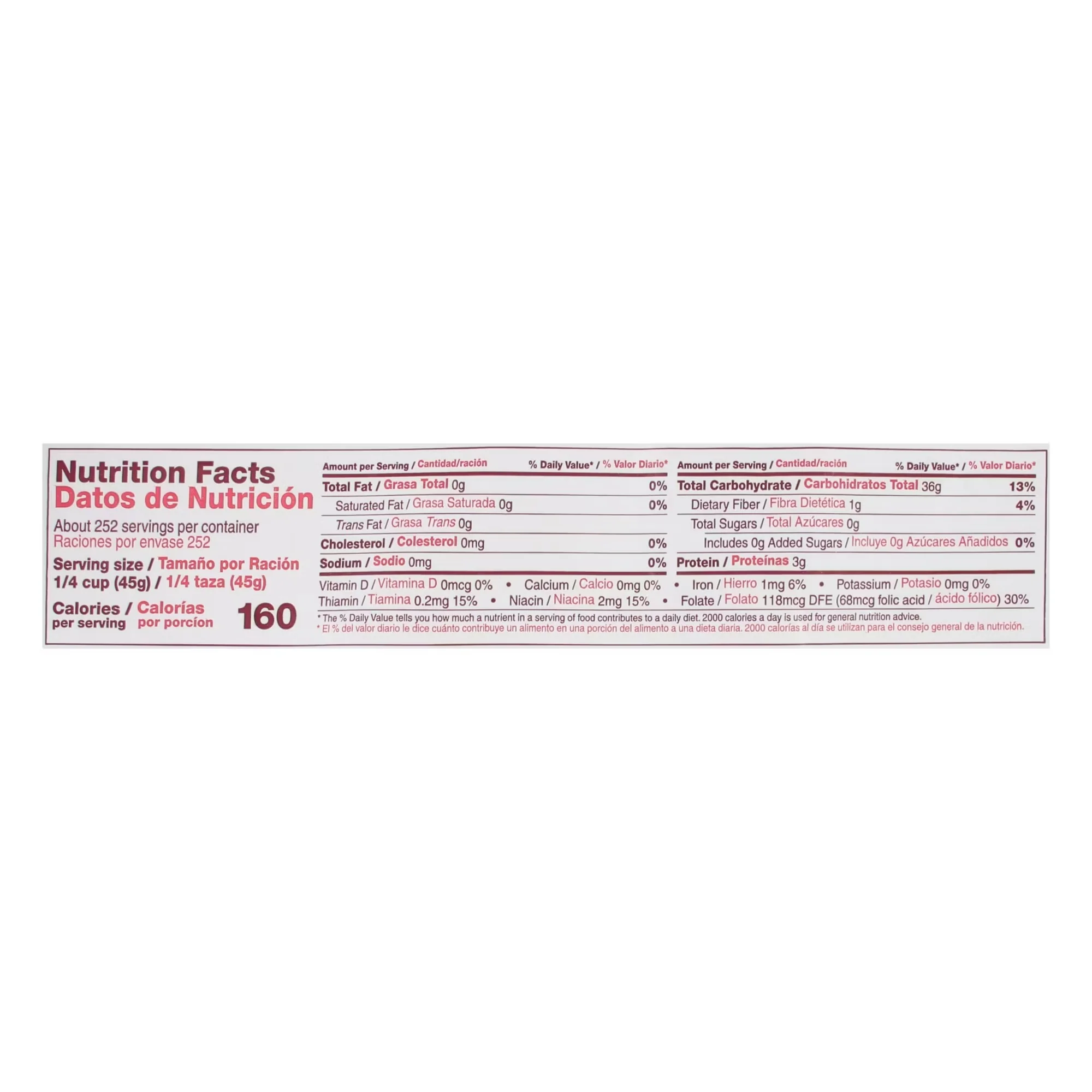 Carolina Enriched Extra Long Grain White Rice - 25lbs/1pk - Image 2