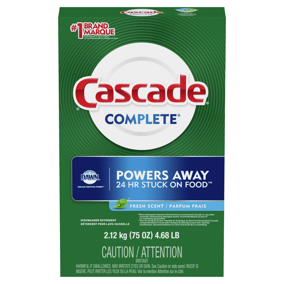 Cascade Complete Dishwasher Detergent Powder Dish Detergent Dishwasher Soap Fresh - 75oz/7pk