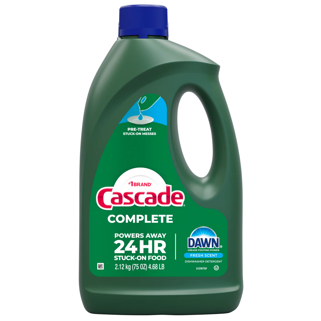Cascade Complete Dishwasher Detergent Liquid Gel Dish Detergent Dishwasher Soap Fresh - 75oz/6pk