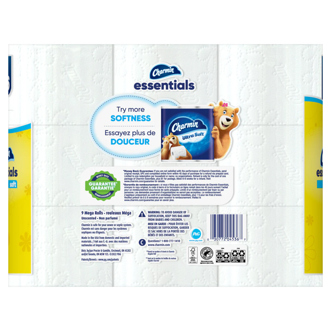 Charmin Essentials Soft Toilet Paper 9 Mega Rolls 330 Sheets Per Roll - 9ct/4pk - Image 2