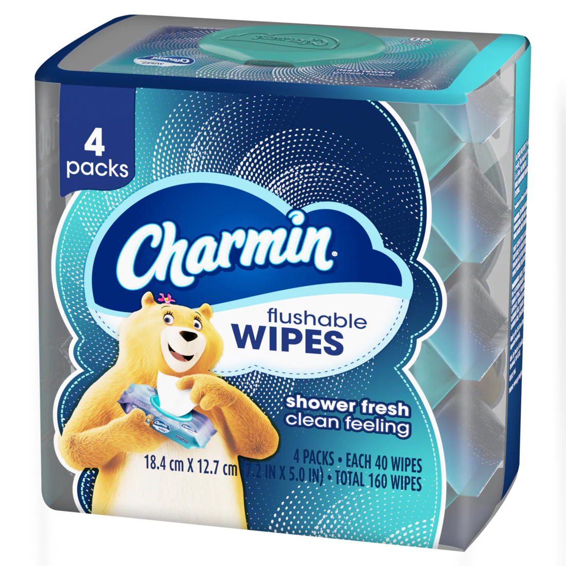 Charmin Wet Wipes Flushable 4 Packs 40 Wipes Per Pack 160 Total Wipes - 160ct/6pk - Image 2