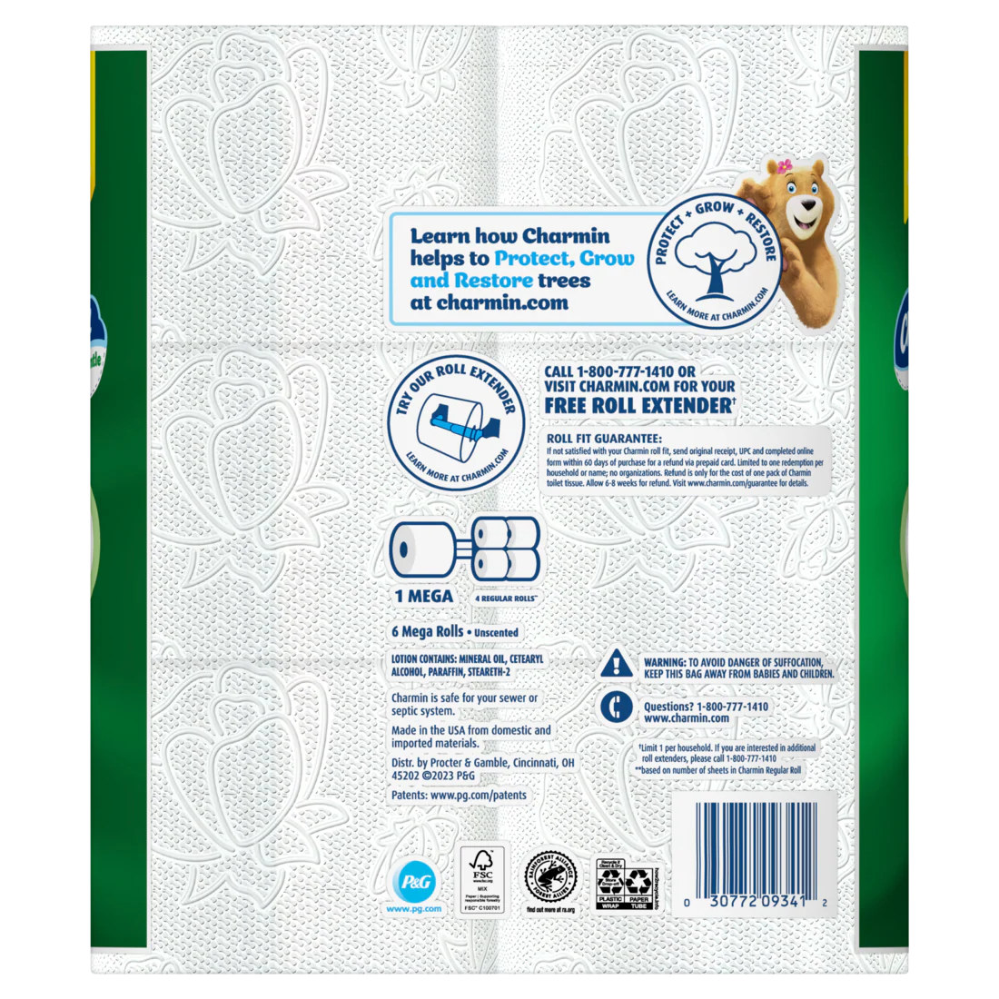 Charmin Toilet Paper Ultra Gentle 6 Mega Rolls 2-Ply Bath Tissue 231 Sheets Per Roll - 6ct/4pk - Image 2
